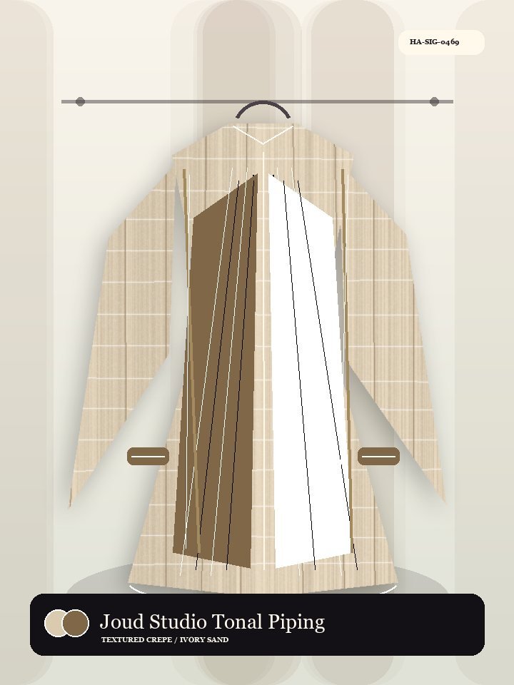 Joud Studio Tonal Piping Nocturne Abaya