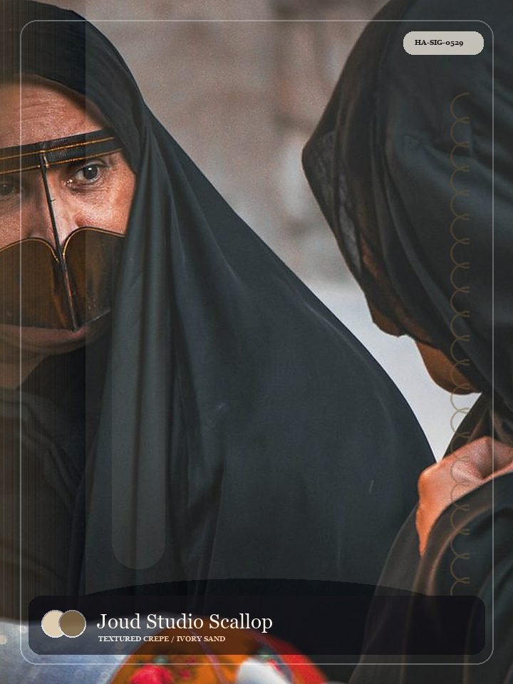 Joud Studio Scallop Edge Dawn Abaya