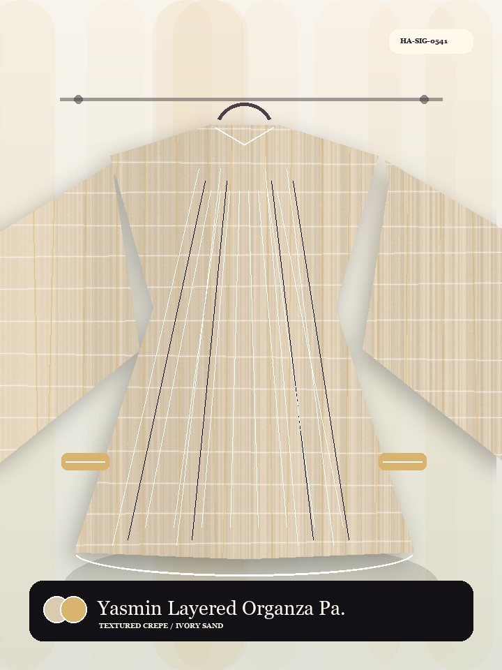 Yasmin Layered Organza Panel Silk Abaya