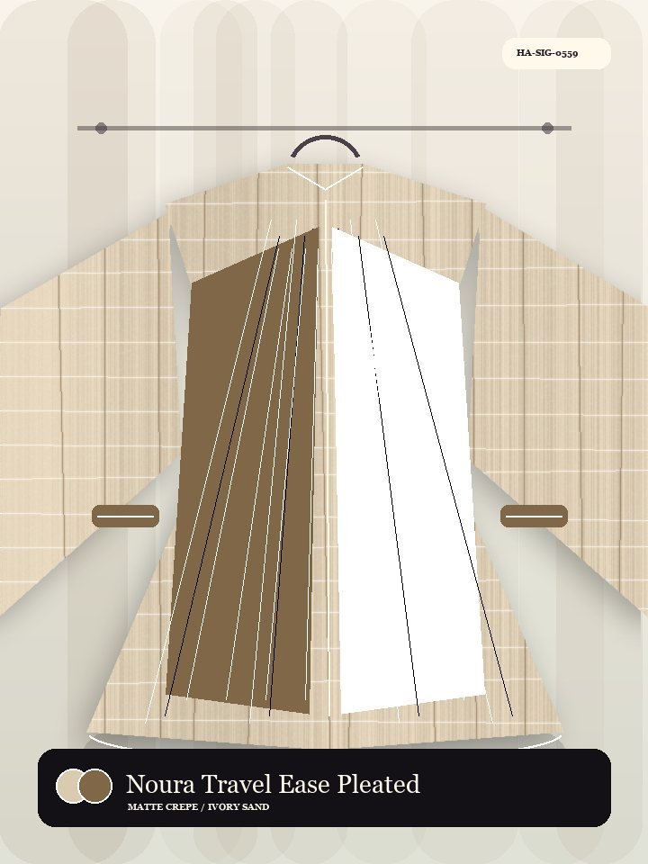 Noura Travel Ease Pleated Front Boutique Abaya