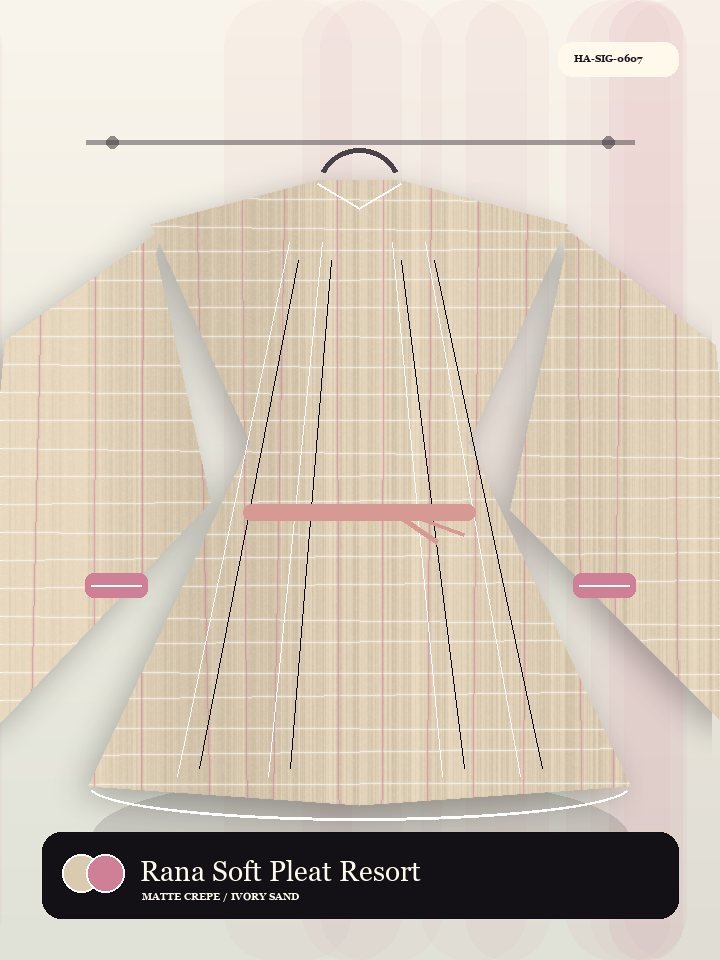 Rana Soft Pleat Resort Tie Oasis Abaya