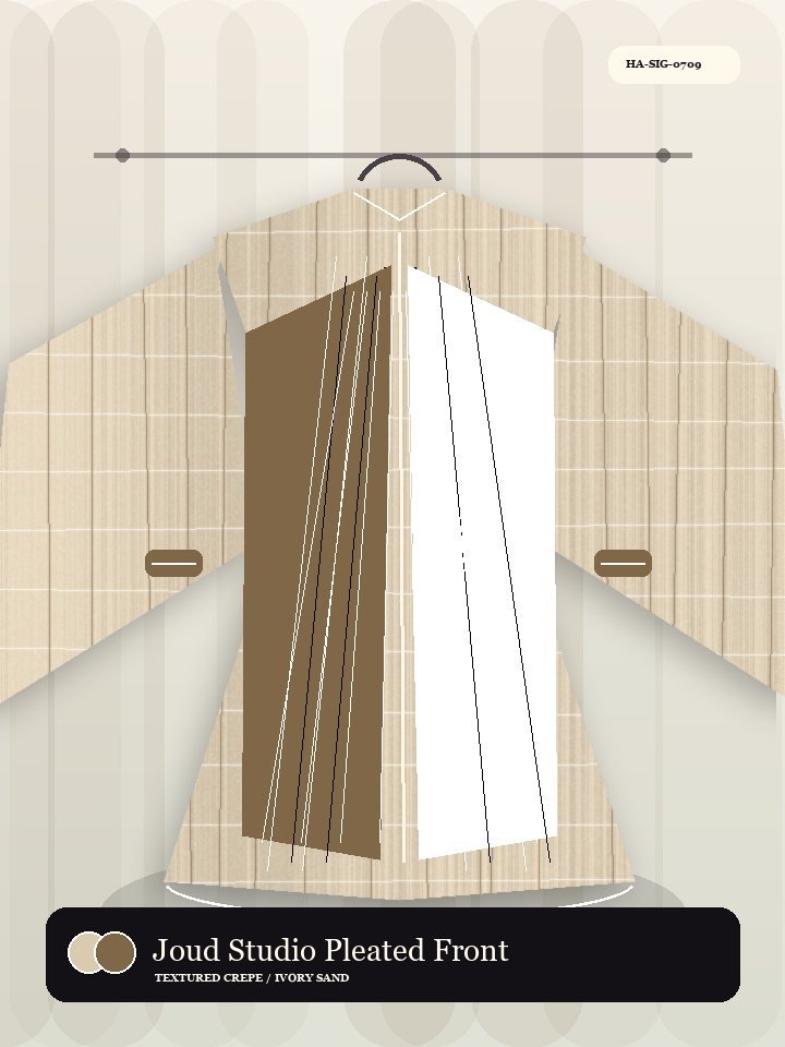 Joud Studio Pleated Front Oasis Abaya