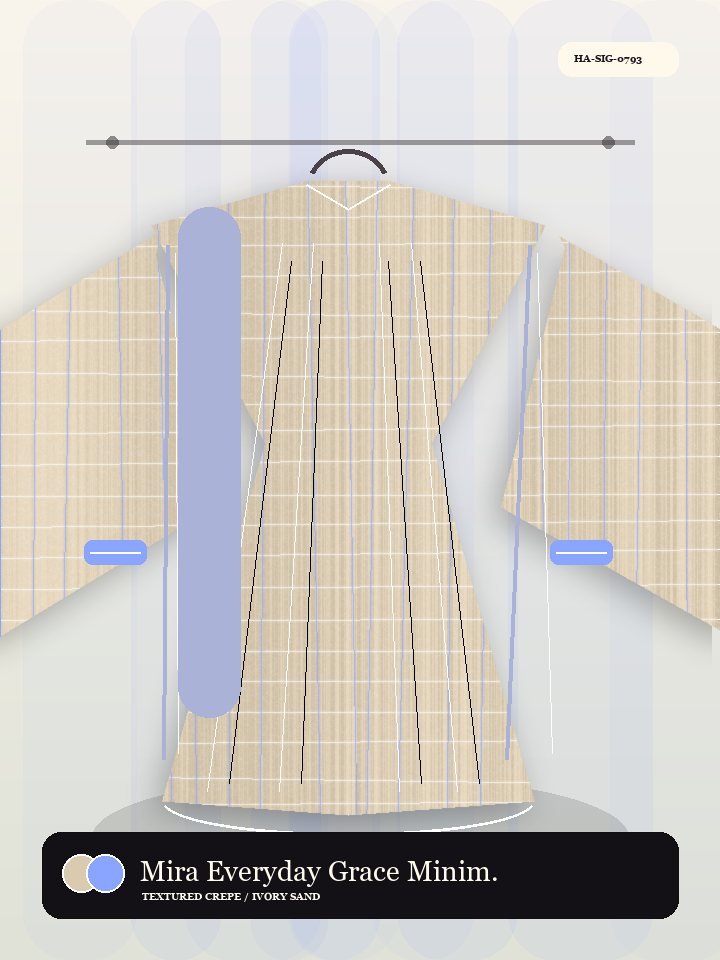 Mira Everyday Grace Minimal Collar Celeste Abaya