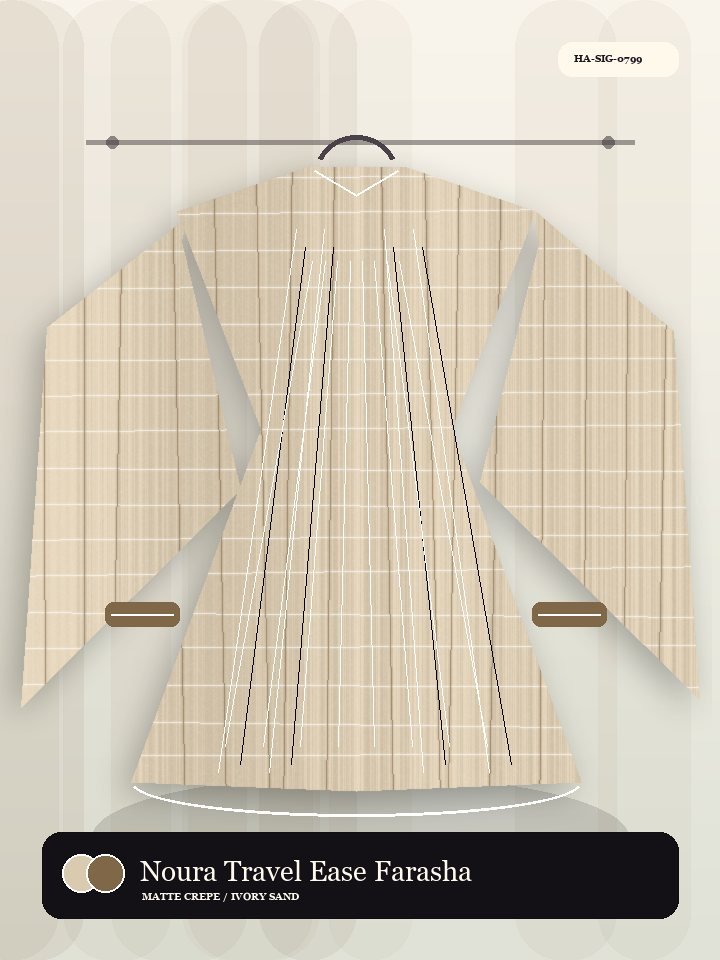 Noura Travel Ease Farasha Drape Luminous Abaya