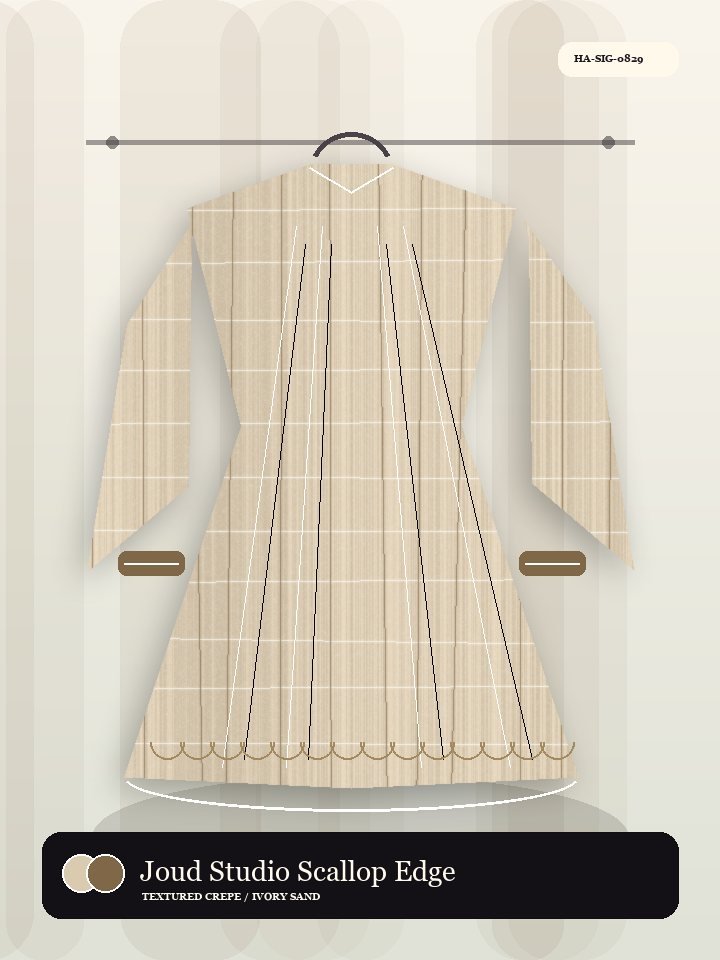 Joud Studio Scallop Edge Modern Abaya