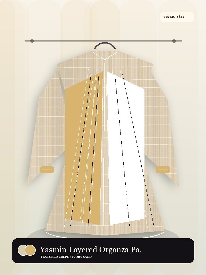 Yasmin Layered Organza Panel Signature Abaya