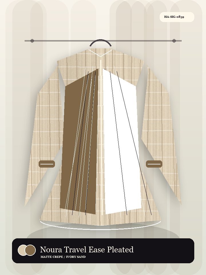 Noura Travel Ease Pleated Front Serene Abaya