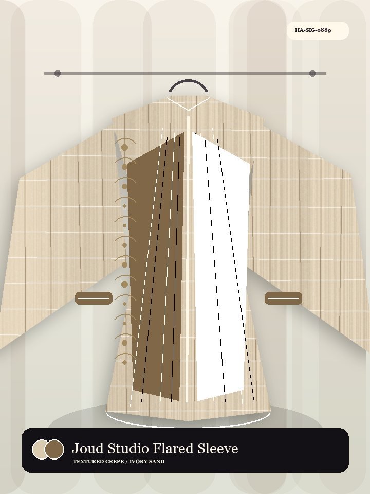Joud Studio Flared Sleeve Pearl Abaya