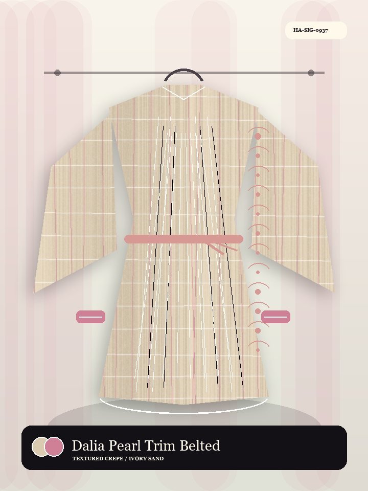 Dalia Pearl Trim Belted Wrap Dawn Abaya