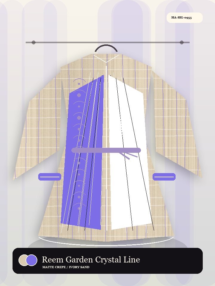 Reem Garden Crystal Line Avenue Abaya