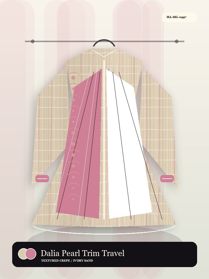 Dalia Pearl Trim Travel Fold Celeste Abaya