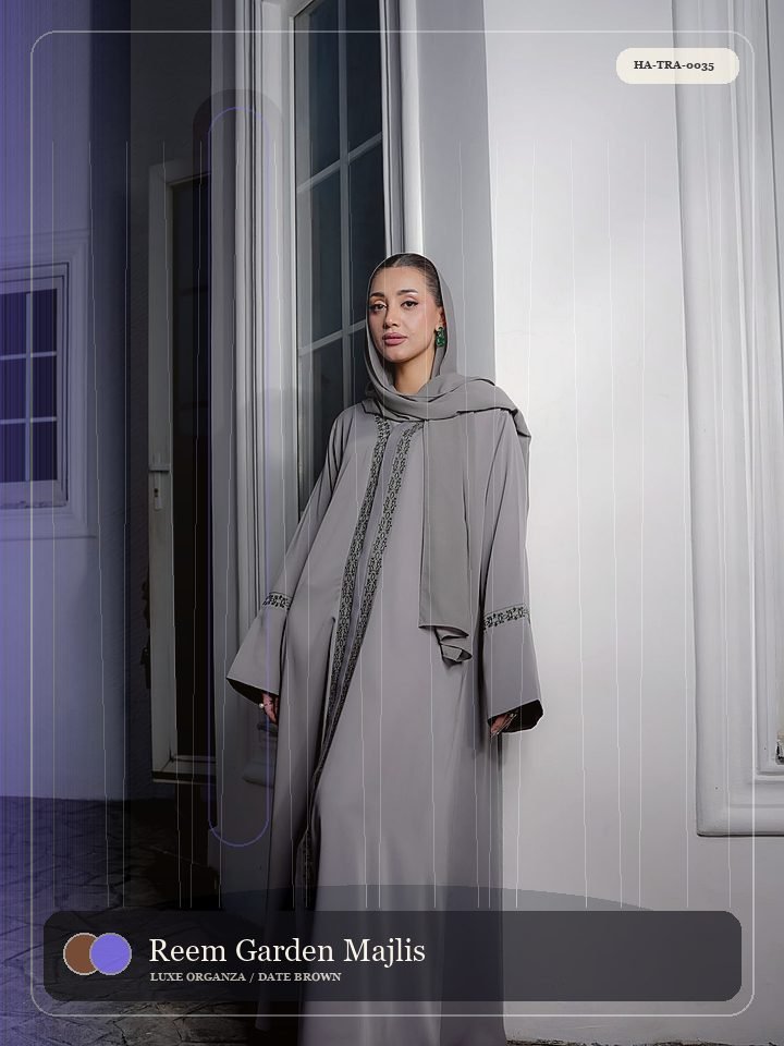 Reem Garden Majlis Collar Royal Abaya