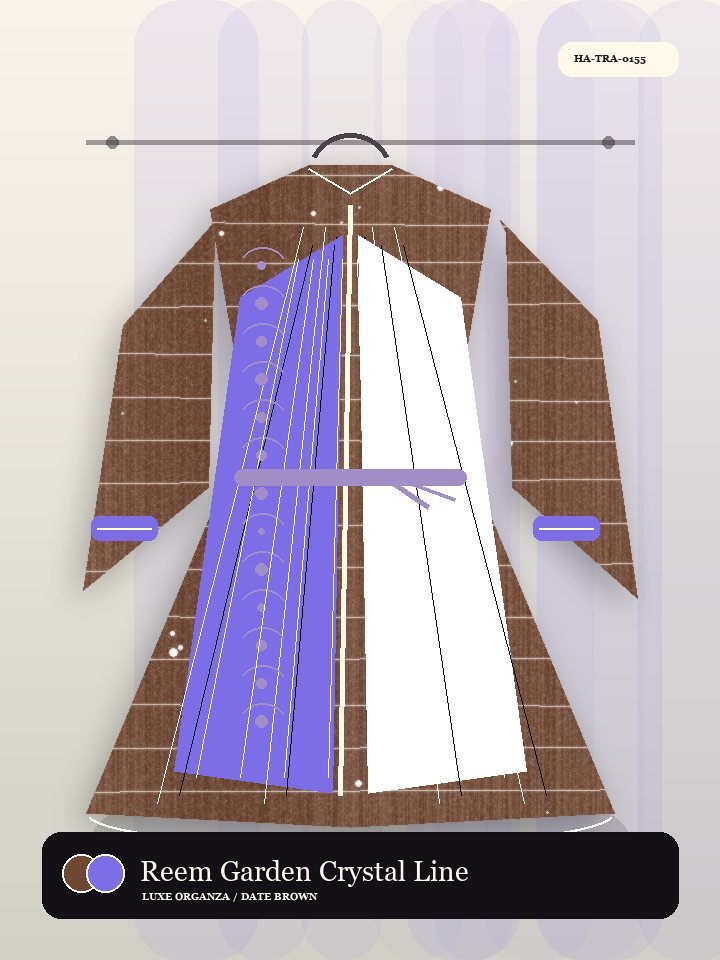 Reem Garden Crystal Line Dawn Abaya