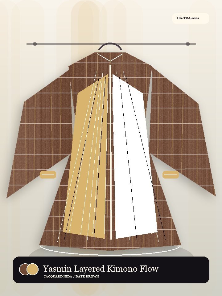 Yasmin Layered Kimono Flow Luminous Abaya