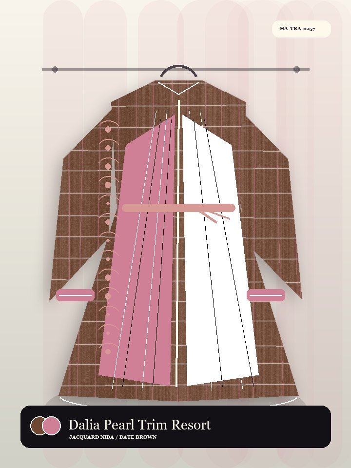 Dalia Pearl Trim Resort Tie Dawn Abaya