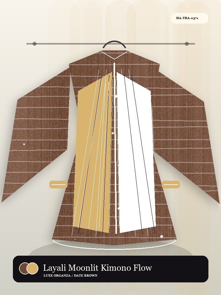 Layali Moonlit Kimono Flow Silk Abaya