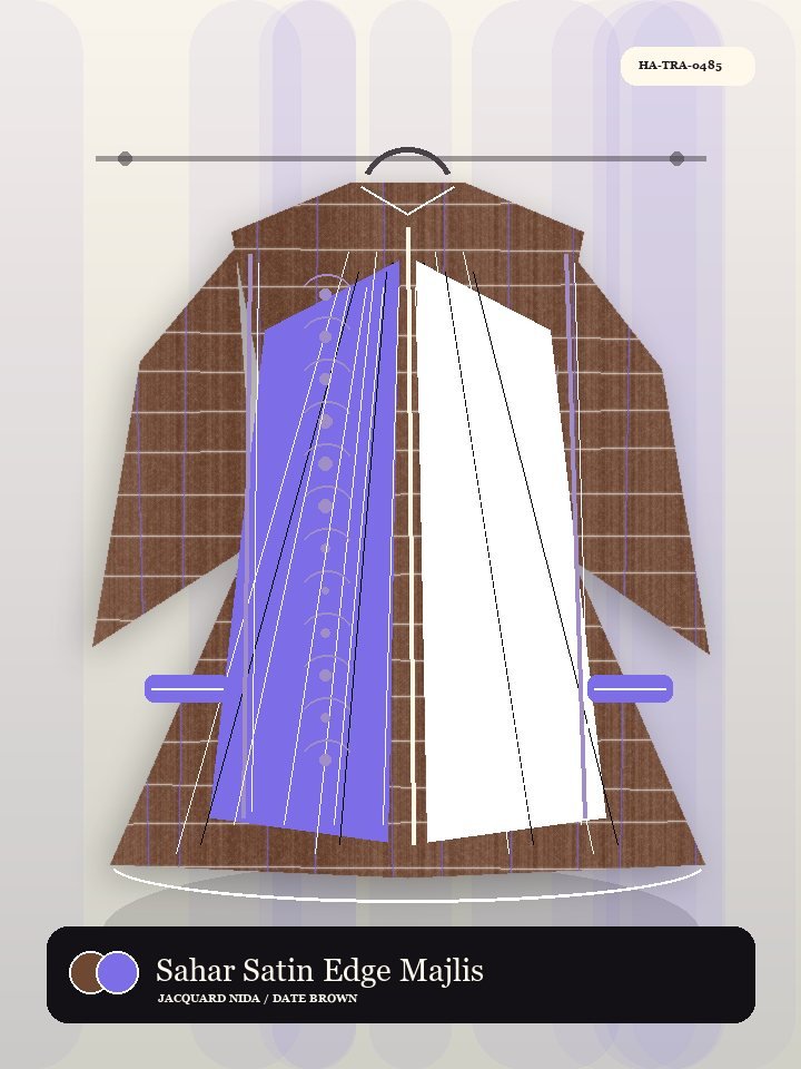 Sahar Satin Edge Majlis Collar Serene Abaya