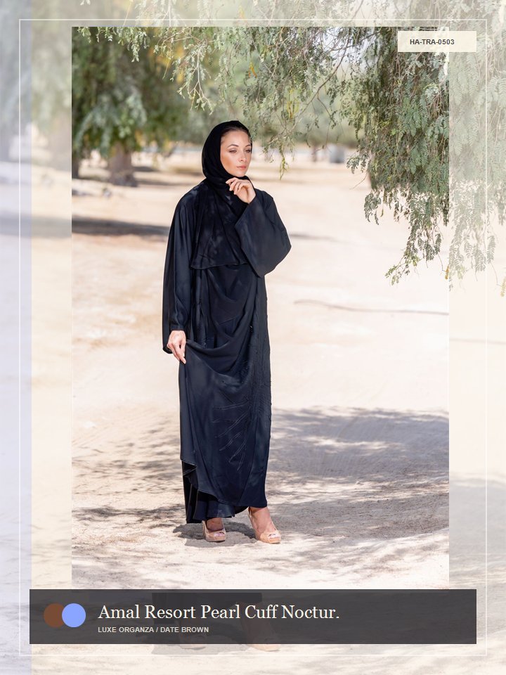Amal Resort Pearl Cuff Nocturne Abaya