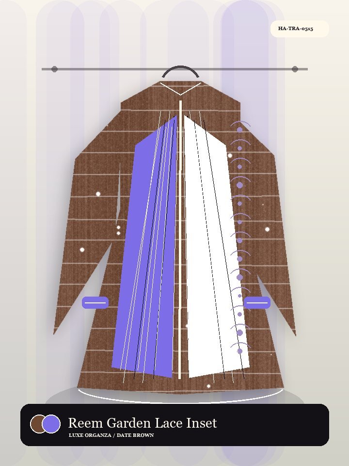 Reem Garden Lace Inset Pearl Abaya