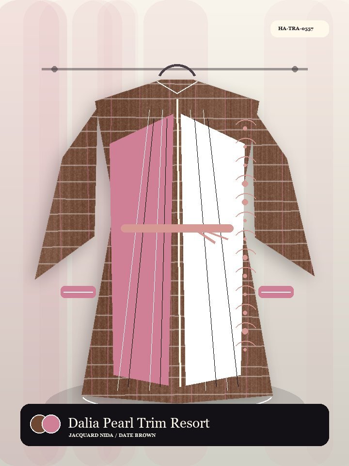 Dalia Pearl Trim Resort Tie Modern Abaya