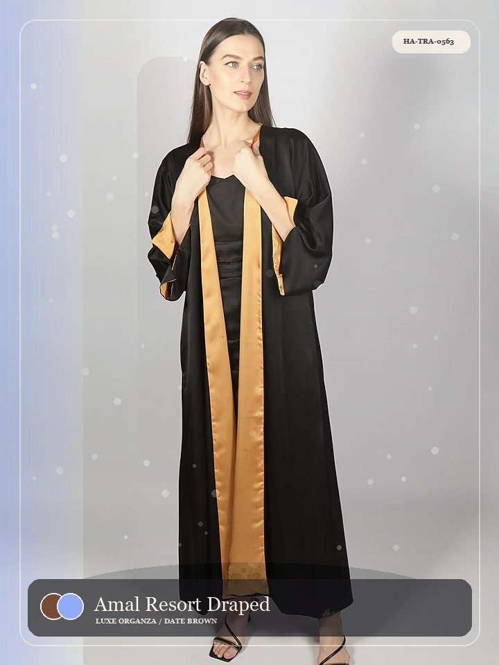 Amal Resort Draped Pocket Dawn Abaya