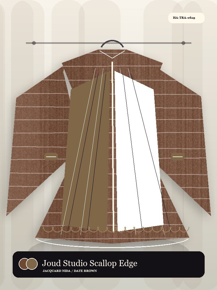 Joud Studio Scallop Edge Luminous Abaya