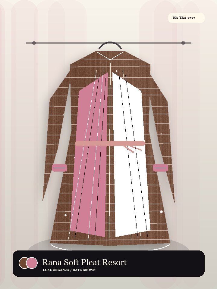 Rana Soft Pleat Resort Tie Nocturne Abaya