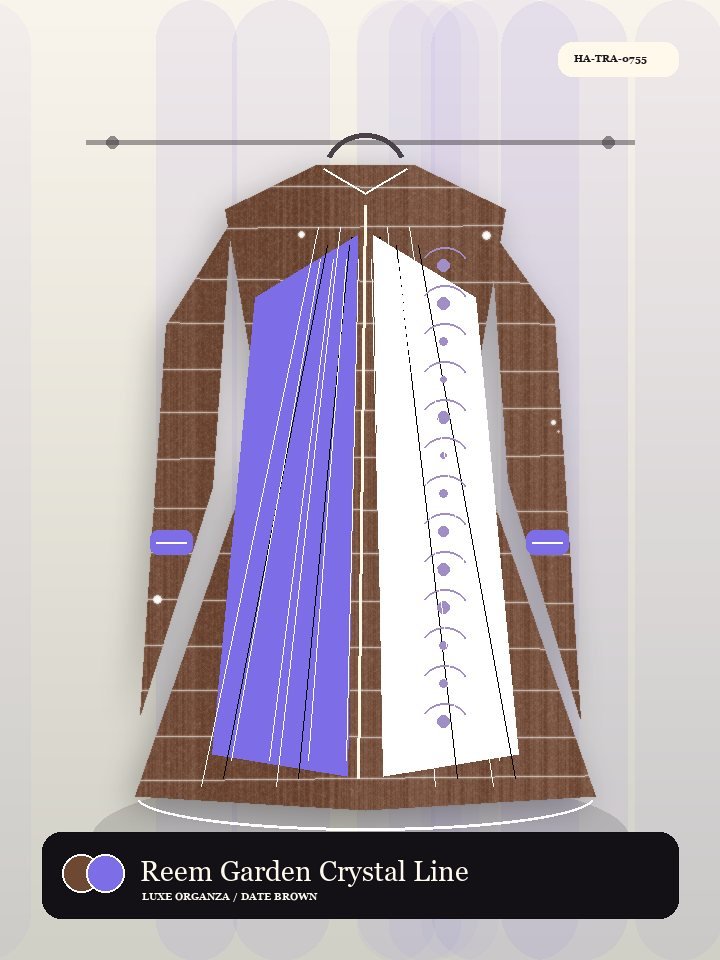 Reem Garden Crystal Line Dune Abaya