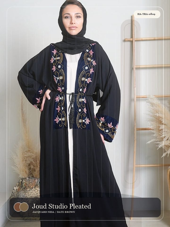 Joud Studio Pleated Front Nocturne Abaya