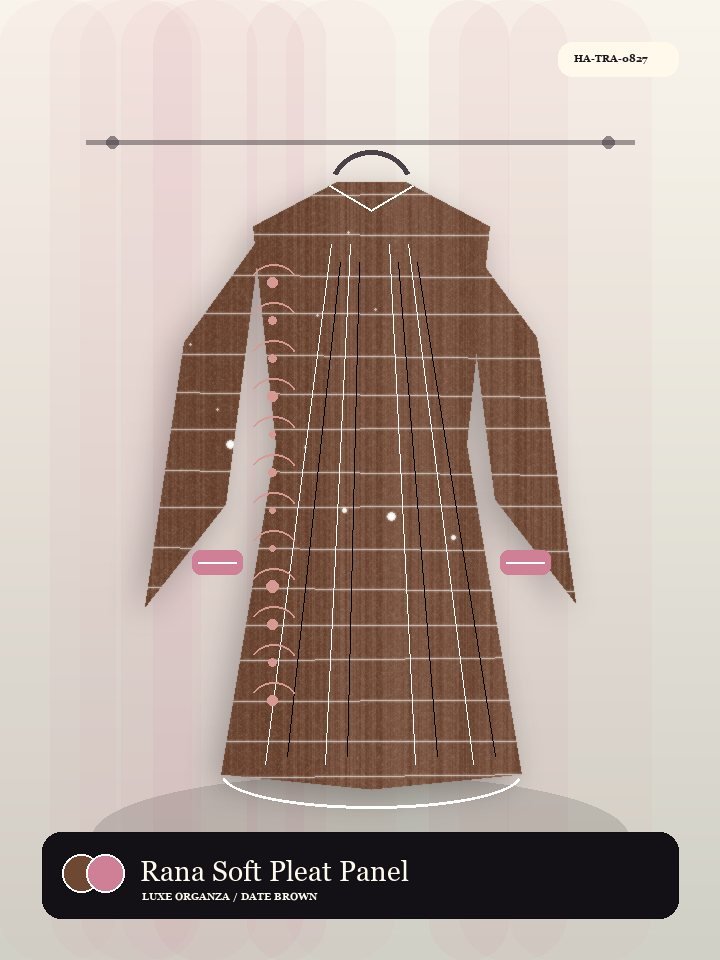 Rana Soft Pleat Panel Embroidery Celeste Abaya