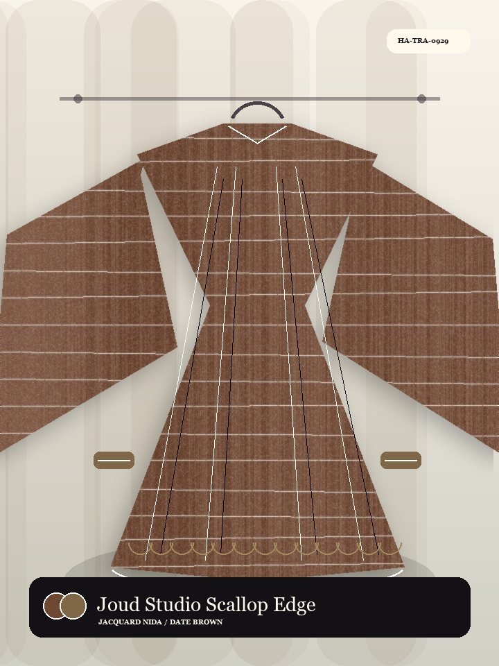 Joud Studio Scallop Edge Celeste Abaya