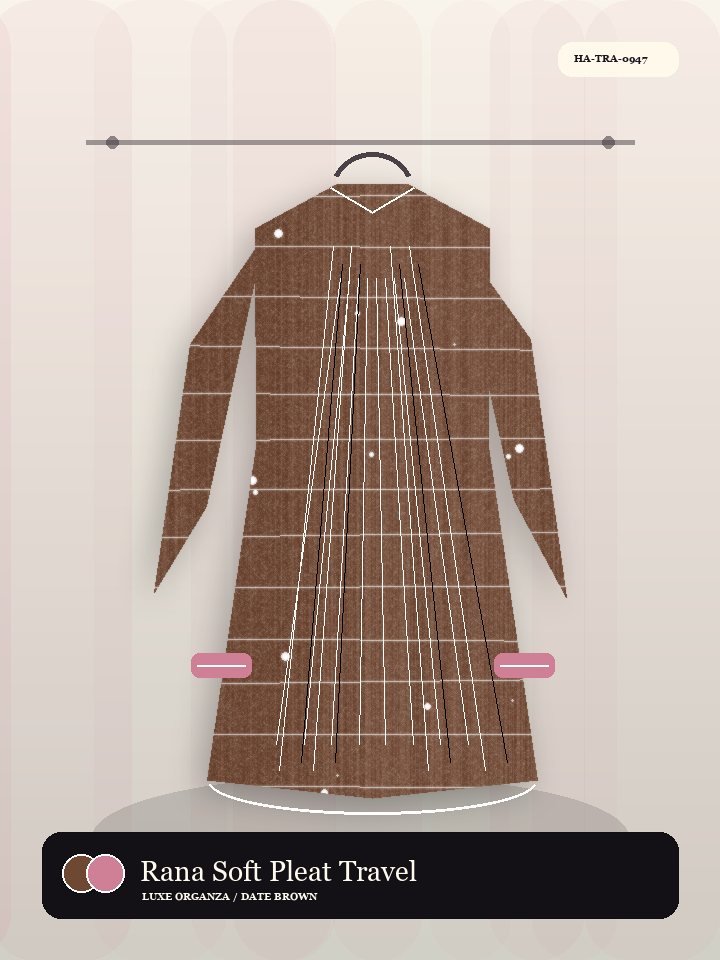 Rana Soft Pleat Travel Fold Oasis Abaya